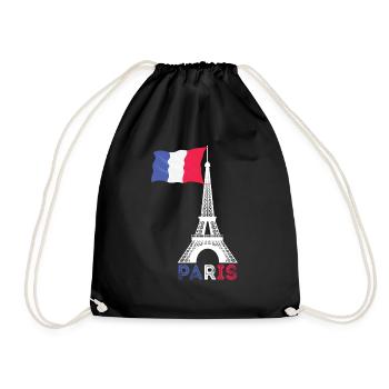 Paris France Motif Amour Tour Eiffel - Sac de sport léger - noir - Devant
