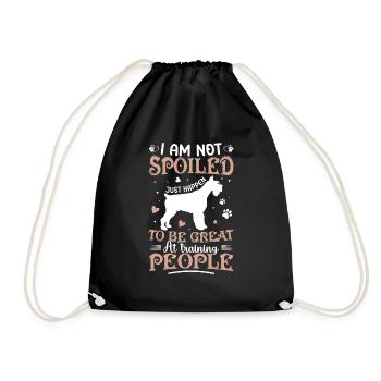 Zwergschnauzer I Am Not Spoiled Fun Dog Lover - Turnbeutel - Schwarz - Vorne