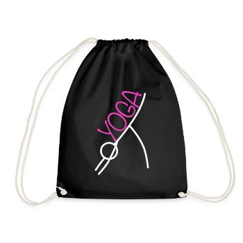 Yoga Exercise - Drawstring Bag - black - Front