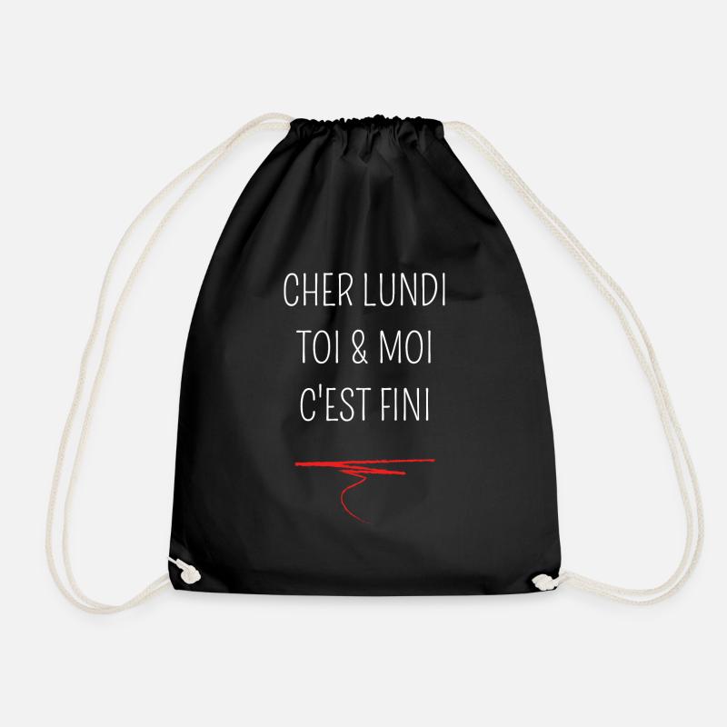 cher lundi toi & moi c'est fini - Sac de sport léger - noir