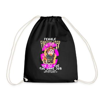 Pompier Nous faisons le même travail Sauveteur F - Sac de sport léger - noir - Devant