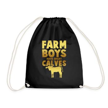 agriculteur jeune - Sac de sport léger - noir - Devant