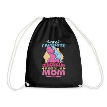 My Favorite Dinosaur Buddies Call Me Mom - Turnbeutel - Schwarz - Vorne