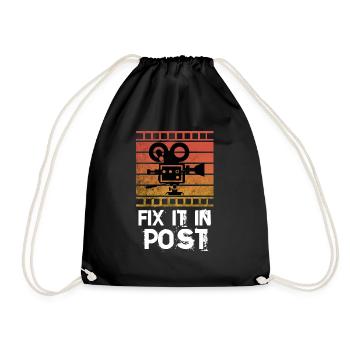 In der Post fixieren - Turnbeutel - Schwarz - Vorne