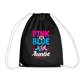 La tante rose ou bleue vous aime le genre révèle la fête - Sac de sport léger - noir - Devant