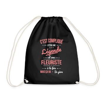 Compliqué d'être une légende et une fleuriste - Sac de sport léger - noir - Devant