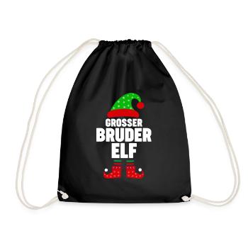 Weinachten Weihnachtself Bruder Elf Elfen - Turnbeutel - Schwarz - Vorne