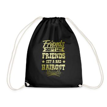 Barbier amis coiffeur disant - Sac de sport léger - noir - Devant