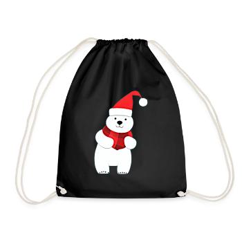 Noël Ours polaire Ours d’hiver Animaux des neiges 02 - Sac de sport léger - noir - Devant