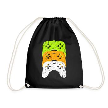 Gaming - Drawstring Bag - black - Front