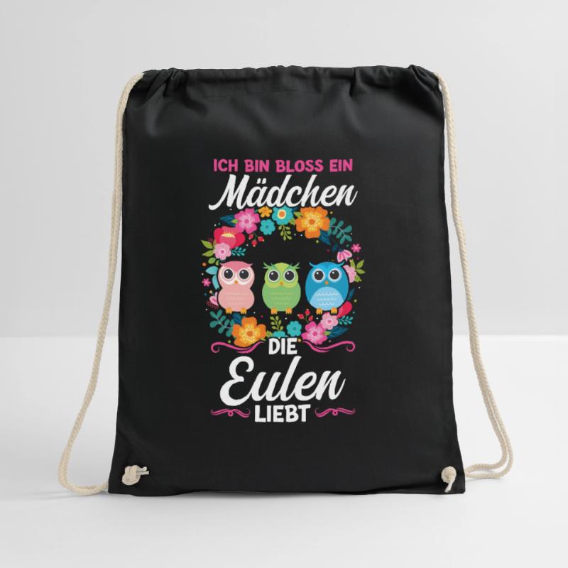 Eule Mädchen Eule Mädchen Geschenk Turnbeutel