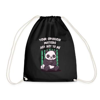 Your opinion is sarcastic for me only for me - Drawstring Bag - black - Front