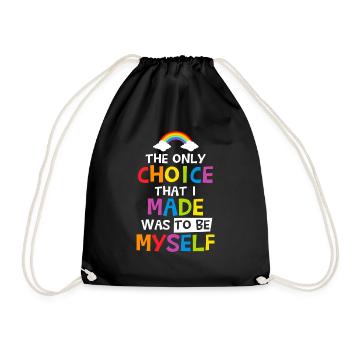 LGBT Geschenk Pride Monat - Turnbeutel - Schwarz - Vorne