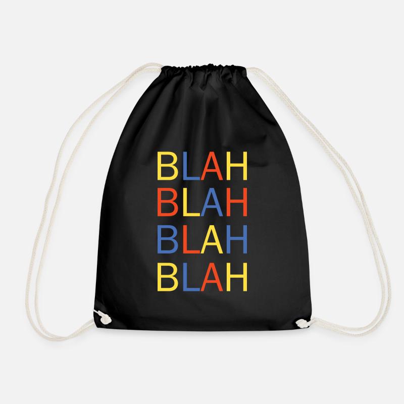 blah blah - Turnbeutel - Schwarz