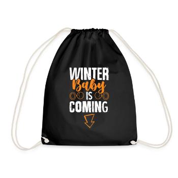 Winter baby is coming - Drawstring Bag - black - Front
