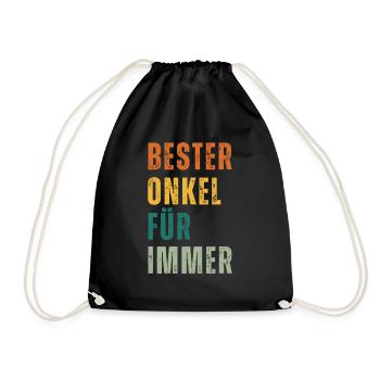 Witziges Onkel T-Shirt Designs als Geschenkidee - Turnbeutel - Schwarz - Vorne