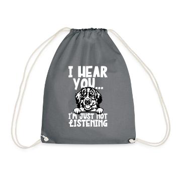 Bernese Mountain Dog - Drawstring Bag - grey - Front