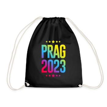 Prague 2023 - Drawstring Bag - black - Front
