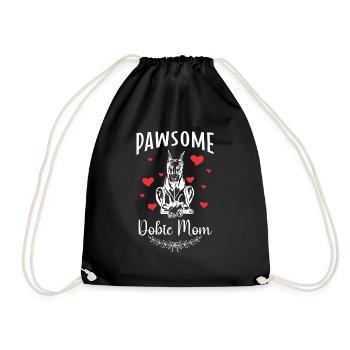 Doberman Pinscher Dog Dobie - Drawstring Bag - black - Front