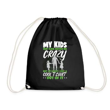 Fête des pères papa drôle mes enfants m’ont rendu fou - Sac de sport léger - noir - Devant