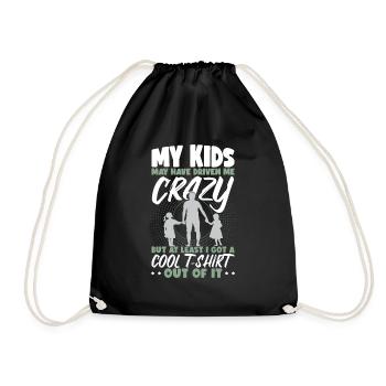 My Kids Have Driven Me Crazy Kids - Drawstring Bag - black - Front