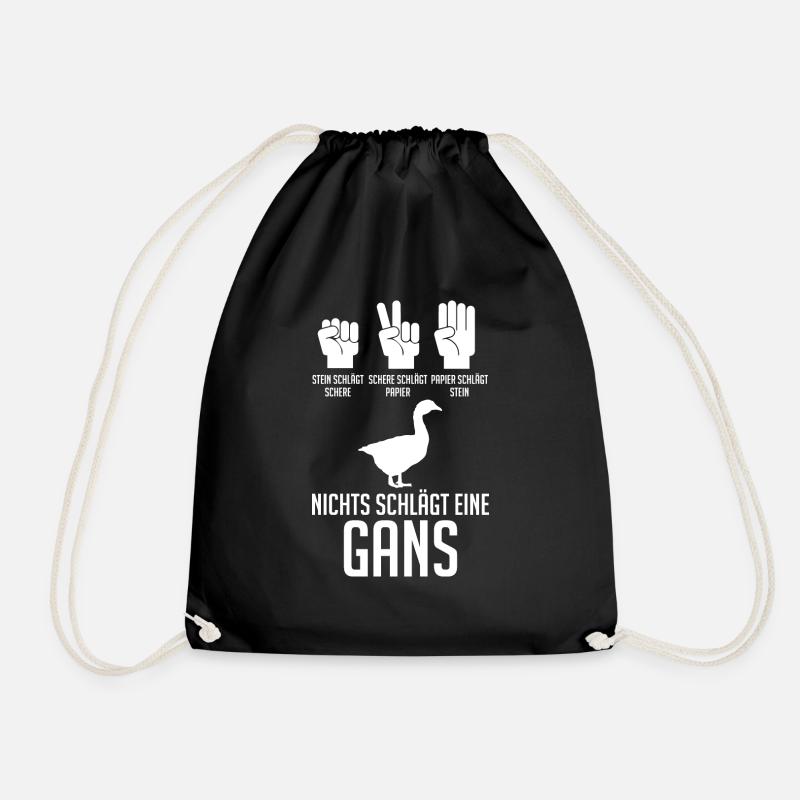 Gans Gänse - Turnbeutel - Schwarz