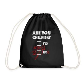 Êtes-vous enfantin | Maison, drôles de dictons - Sac de sport léger - noir - Devant