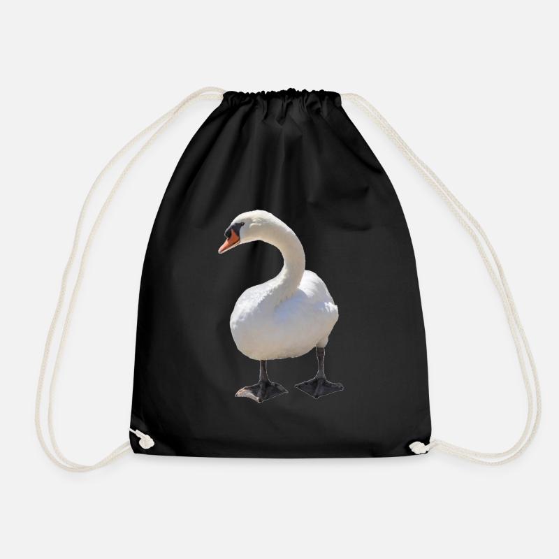 Schwan - Turnbeutel - Schwarz