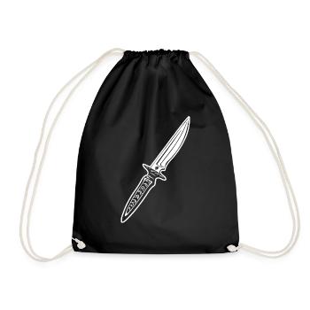 Knife Cutler Knife Lover - Drawstring Bag - black - Front