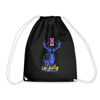 Christmas in July - Drawstring Bag - black - Front