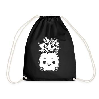 Pineapple - Drawstring Bag - black - Front