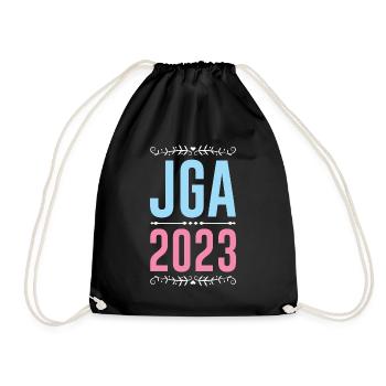 Jga 2023 Junggesellenabschied - Turnbeutel - Schwarz - Vorne