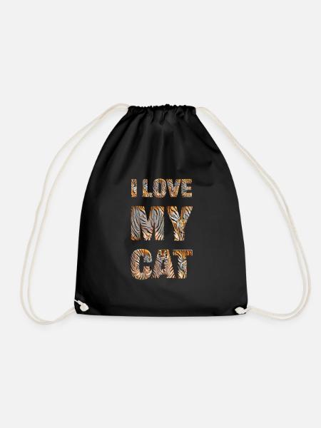 I love my Cat - Turnbeutel - Schwarz