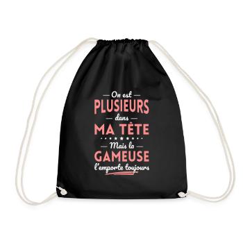 Plusieurs dans tête la Gameuse l'emporte toujours - Sac de sport léger - noir - Devant