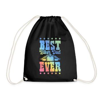 Biker Dad Saying Dad - Drawstring Bag - black - Front