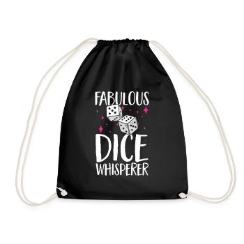 Bunco Dice Game - Drawstring Bag - black - Front