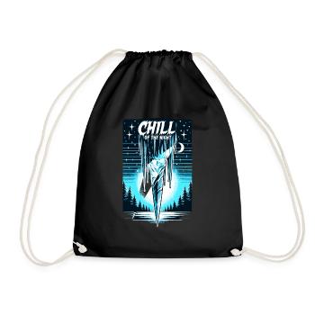 Icicle Impaler - Menacing Winter Night Christmas - Drawstring Bag - black - Front