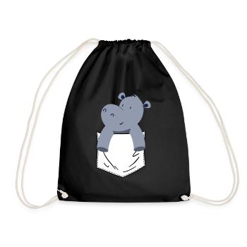 Hippopotame Hippopotame - Sac de sport léger - noir - Devant