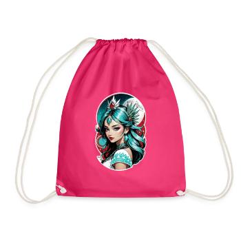Indische Prinzessin - Aztek - Turnbeutel - Fuchsia - Vorne