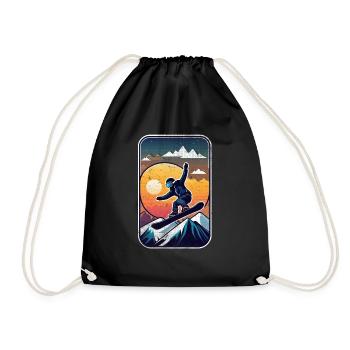 snowboard neige et ski - Sac de sport léger - noir - Devant