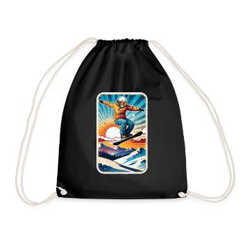 snowboard neige et ski - Sac de sport léger - noir - Devant