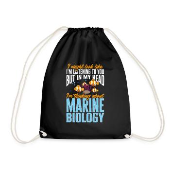 Marine Biology Ocean Marine Biologist - Drawstring Bag - black - Front