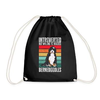 Chien Bernedoodle - Sac de sport léger - noir - Devant