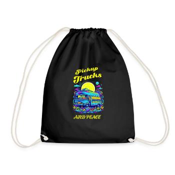 Camions, Routes, Campagne, Camping, Camionnage, Aventure - Sac de sport léger - noir - Devant