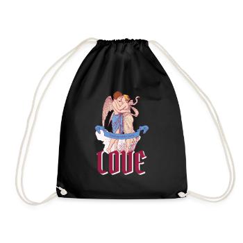Couple Partner Lovers Pure Love Wedding Heartful - Turnbeutel - Schwarz - Vorne
