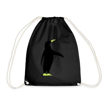 pinguin - Turnbeutel - Schwarz - Vorne