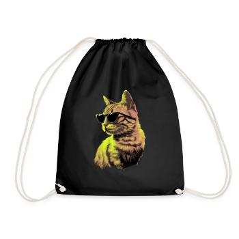 Sonnenbrille für Japanese Bobtail-Katzen Geschenk - Turnbeutel - Schwarz - Vorne
