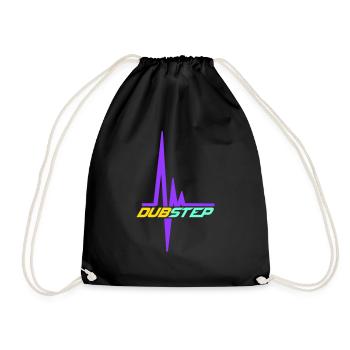 Dub Step Techno Musik Puls Herzschlag Frequenz - Turnbeutel - Schwarz - Vorne