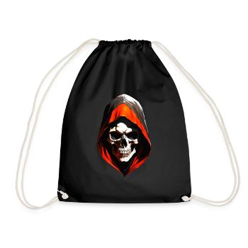 Hooded Skull - Turnbeutel - Schwarz - Vorne