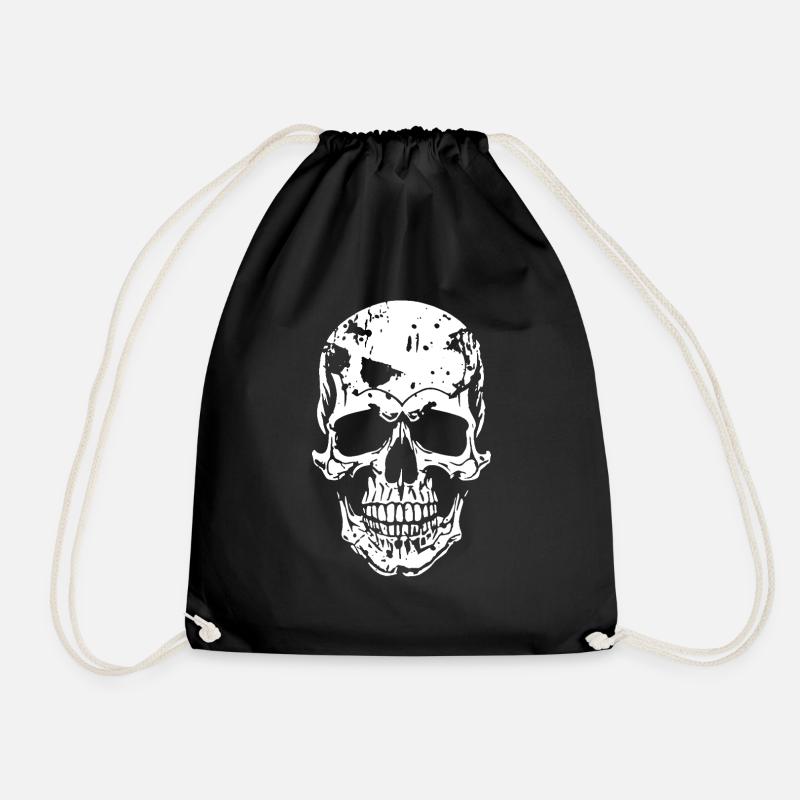 Totenkopf - Turnbeutel - Schwarz